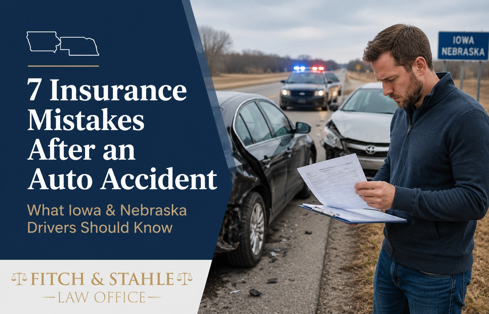 Featured image for “7 Insurance Mistakes to Avoid After an Auto Accident in Iowa or Nebraska”